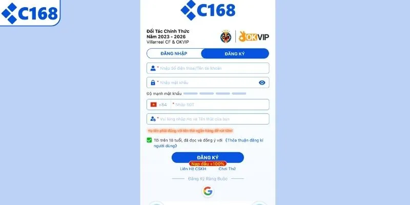 Quy định về đăng ký C168